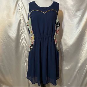 Angel eye London Sleeveless Navy Dress